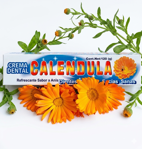 Crema Dental Natural de Caléndula y Anis Sin Flúor Encias Sensibles