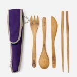 Set de cubiertos en bambú para adulto To Go Ware - morado